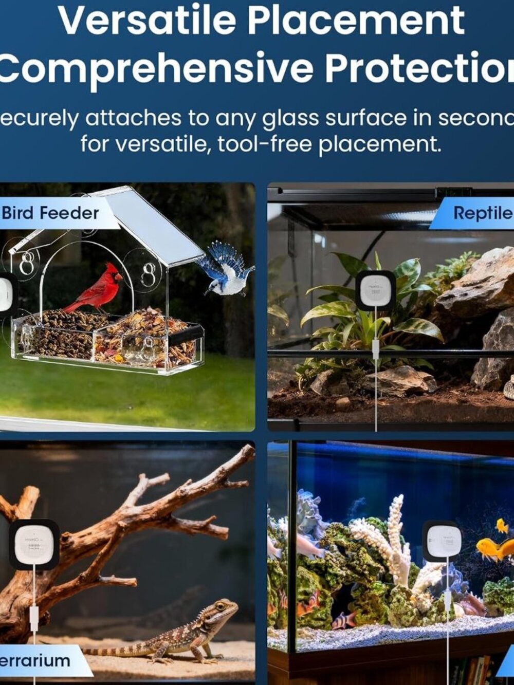 HOMIQ LIFE 3MP 2K Aquarium Terrarium Pet Camera Magnetic Install Close Focus Len